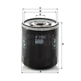 MANN FILTR OLEJOVÝ FILTR W 7062