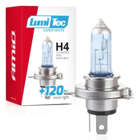 AMIO halogenová žárovka H4 12V 60/55W LumiTec SuperWhite +120%