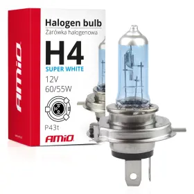 AMIO halogenová žárovka H4 12V 60/55W UV filtr (E4) Super White