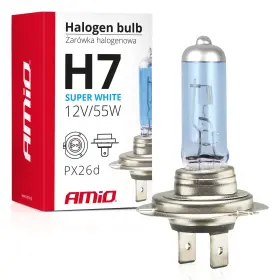 AMIO halogenová žárovka H7 12V 55W UV filtr (E4) Super White
