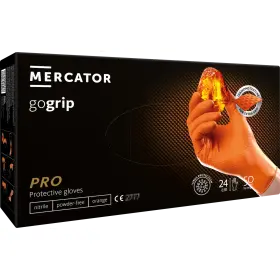MERCATOR GOGRIP Nitrilové Pracovní Rukavice PRO ORANGE L 50 ks