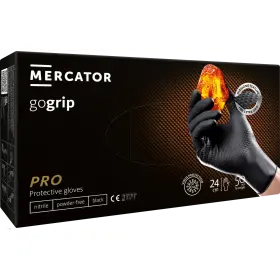 MERCATOR GOGRIP Nitrilové Pracovní Rukavice PRO BLACK L 50 ks