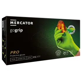 MERCATOR GOGRIP Nitrilové Pracovní Rukavice PRO GREEN XL 50 ks