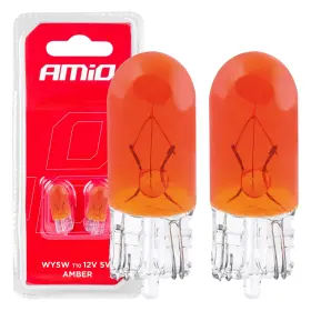 AMIO Halogenové žárovky T10 W5W W2.1x9.5d 12V 2ks blistr