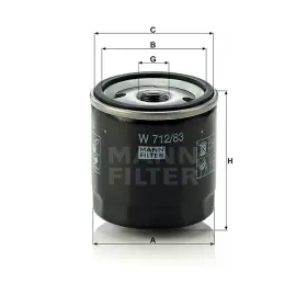 MANN FILTER Olejový filtr W 712/83