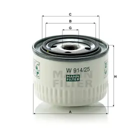 MANN FILTER Olejový filtr W 914/25