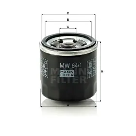 MANN FILTER Olejový filtr MW 64/1