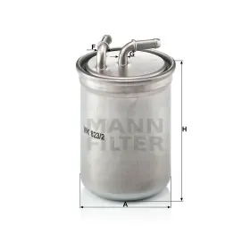 MANN FILTER Palivový filtr WK 823/2