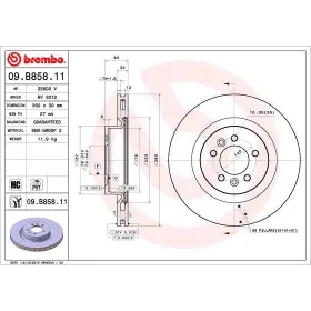 BREMBO Brzdový kotouč větraný Ø360mm 09.B858.11