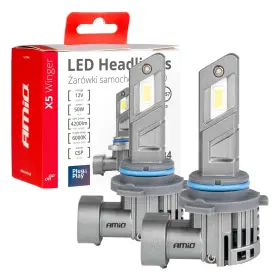 AMIO LED žárovky X5-series WINGER H4 6000K Max. 50W AMIO-03949