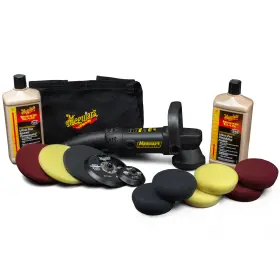 Meguiar's Mirror Glaze Soft Buff DA Kit 3"+5" - kompletní sada pro profesionální renovaci laku, vč. orbitální leštičky Meguiar's MT310