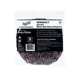 Meguiar's Rotary Wool Heavy Cutting Pad 7"/175 mm - extra abrazivní vlněný leštící kotouč určený pro rotační leštičku, 7"