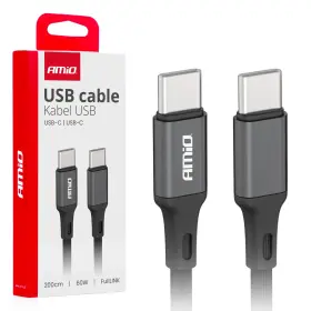 AMiO Kabel 'USB-C na USB-C 60W 200cm FullLINK