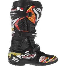 sada polepů pro boty TECH 10, ALPINESTARS (červená/bílá/žlutá, pro velikosti 11-14/45,5-49,5)