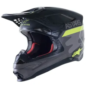 přilba SUPERTECH S-M10 limitovaná edice AMS, ALPINESTARS (šedá/bílá/žlutá fluo/černá, vel. XL)