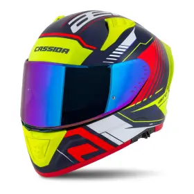 přilba Aero Drome, CASSIDA (modrá met./žlutá/oranžová/červená/bílá, vel. S)