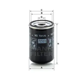 MANN FILTER Filtr hydrauliky WD 731/4