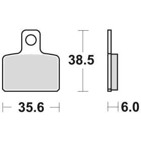 brzdové destičky, BRAKING (semi-metalická směs SM1) 2 ks v balení