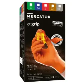 MERCATOR GOGRIP Nitrilové Pracovní Rukavice ORANŽOVÉ L 100ks