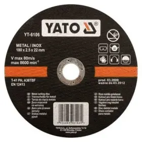 Yato - Rezný kotúč na kov Ø125 x 22 x 1.2mm