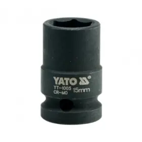 Yato - Nadstavec rázový šesťhranný krátky 1/2", 15mm