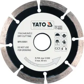 Yato - Kotúč rezný diamantový 115 x 22.2 x 2.1mm