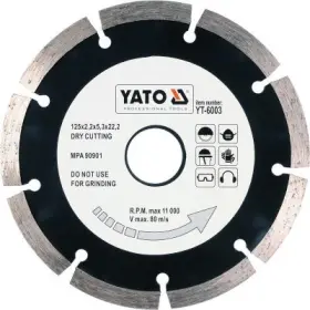 Yato - Kotúč rezný diamantový 125 x 22.2 x 2.2mm