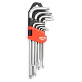 Yato - Sada kľúčov TORX s otvorom T10-T50 9ks