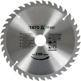 Yato - Vidiový pílový kotúč na drevo 210x30mm 40 zubov