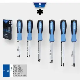 Brilliant - Sada skrutkovačov TORX 6ks