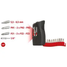 Ks Tools - skrutkovac-nadstavec BIT, PH, PZ, 1/4", 11ks