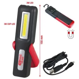 Ks Tools - Ručná lampa sklápacia 3W COB LED