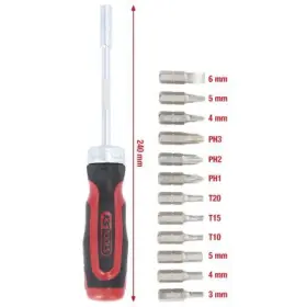 Ks Tools - Račňový bitový skrutkovač 12 v 1