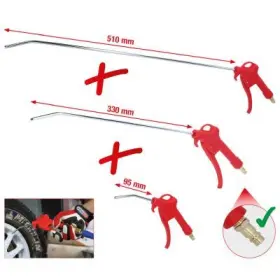 Ks Tools - Sada pneumatických vyfukovacích pištolí, 3ks, 95-510mm