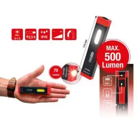 Ks Tools - Aluminium LED ručná lampa 500 lumenov