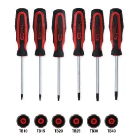 Ks Tools - Sada skrutkovačov TORX s otvorom ERGOTORQUEplus 6ks