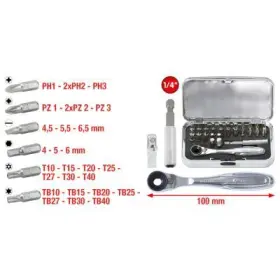 Ks Tools - Sada bitov CHROMEplus 1/4" 31ks
