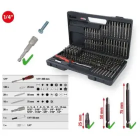 Ks Tools - Sada bitov 1/4", 208ks