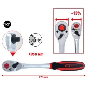 Ks Tools - Monster račňa s prepínacou páčkou 100 zubov 1/2" 275mm