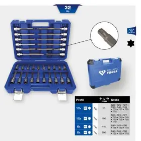 Brilliant - sada TORX 1/2" 32ks