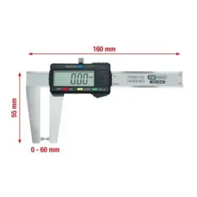 Ks Tools - Digitálne posuvné meradlo na brzdové kotúče 0-60mm, 160mm