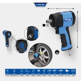 Ks Tools - Rázový uťahovák 1/2" 1240Nm