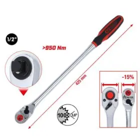 Ks Tools - Monster račňa s prepínacou páčkou 100 zubov 1/2" 425mm
