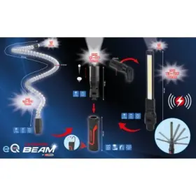 Ks Tools - Súprava pracovných svetiel eQi UltimateBEAM Quick-Lock, 4ks