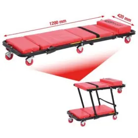 Ks Tools - Pojazdné lôžko a sklápacie sedadlo, 1200x420mm