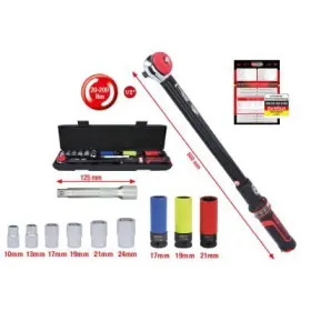 Ks Tools - momentový kľúč 20-200Nm, 1/2", 11ks