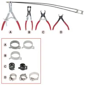 Ks Tools - Sada klieští na hadicové sponky 4ks
