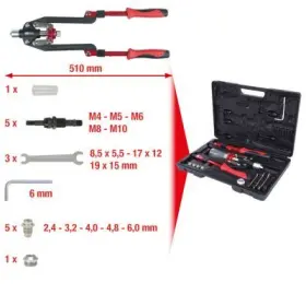 Ks Tools - Nitovacie kliešte na matice M4-M10 510mm