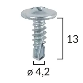 Romix - Skrutka montážna cynk 4.2x13mm (balenie 100ks)