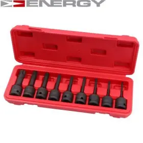 ENERGY - Sada bitov rázové TORX T20-T70, 1/2", 9ks